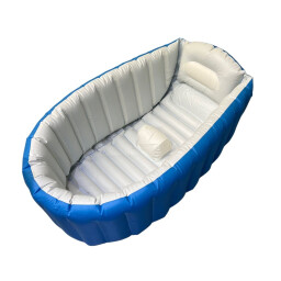 حوض استحمام أطفال هوائي قابل للنفخ قابل للطي مع نظام تصريف مياه Inflatable Foldable Baby Bathtub with Water Drain System