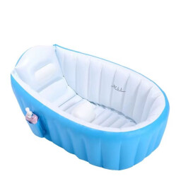 حوض استحمام أطفال هوائي قابل للنفخ قابل للطي مع نظام تصريف مياه Inflatable Foldable Baby Bathtub with Water Drain System