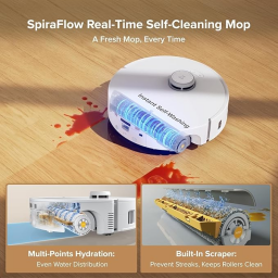 مكنسة روبوت ذكية كيو ريفو كيرف 2  فلو Robot Vacuum & Mop Q revo curv 2  Flow