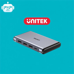 UNITEK 4K@60Hz Video Capture Card – Dual HDMI Loop-Out, USB-C 5Gbps, 3.5mm Mic/Audio In, Plug & Play, Compatible with OBS, unitek
