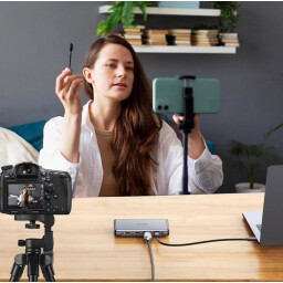 UNITEK 4K@60Hz Video Capture Card – Dual HDMI Loop-Out, USB-C 5Gbps, 3.5mm Mic/Audio In, Plug & Play, Compatible with OBS, unitek