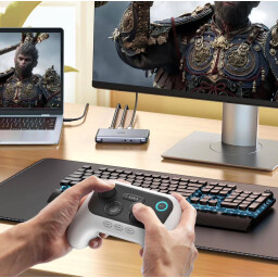 UNITEK 4K@60Hz Video Capture Card – Dual HDMI Loop-Out, USB-C 5Gbps, 3.5mm Mic/Audio In, Plug & Play, Compatible with OBS, unitek