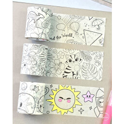 واشي تيب تلوين Brustro - Colouring DIY Washi Tapes