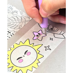 واشي تيب تلوين Brustro - Colouring DIY Washi Tapes