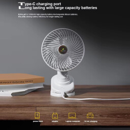 مروحة شحن منضدية Kisonli Mini Desktop Fan F104