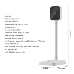 ويب كام منضدي Kisonli D1 USB WebCam 2k for PC