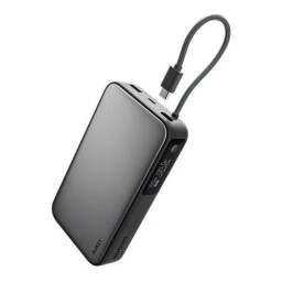 أوكي سبارك سلينج باور بانك بسعة 20000 مللي أمبير مع كابل USB C مدمج، بقوة 130 واط Aukey Spark Sling 20000mAh Power Bank With Built In USB C Cable, 130W