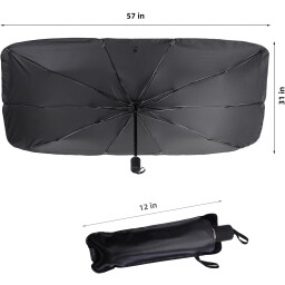 مظلة واقي شمس للسيارة – كبيرة وقابلة للطي Universal Car Windshield Sun Shade Umbrella – Foldable Large