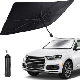 مظلة واقي شمس للسيارة – كبيرة وقابلة للطي Universal Car Windshield Sun Shade Umbrella – Foldable Large