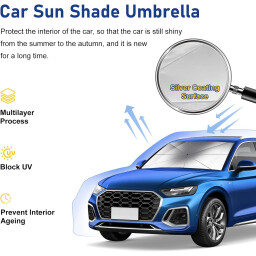 مظلة واقي شمس للسيارة – كبيرة وقابلة للطي Universal Car Windshield Sun Shade Umbrella – Foldable Large