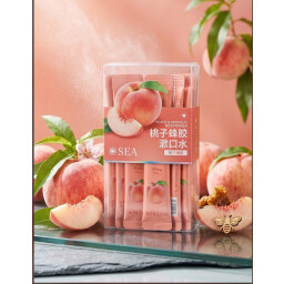 أظرف غسول ومضمضة الفم المنعشة بنكهات الفواكه والعكبر من SEA SEA Refreshing Mouthwash and Rinse Sachets in Fruit and Propolis Flavors
