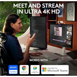 كاميرا Logitech MX Brio ويب بدقة 4K Ultra HD للاجتماعات والبث مع مايكروفونات مزدوجة Logitech MX Brio Ultra HD 4K Collaboration and Streaming Webcam
