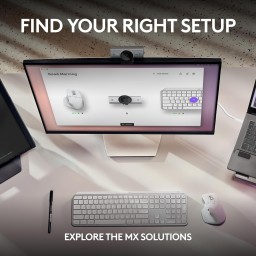 كاميرا Logitech MX Brio ويب بدقة 4K Ultra HD للاجتماعات والبث مع مايكروفونات مزدوجة Logitech MX Brio Ultra HD 4K Collaboration and Streaming Webcam