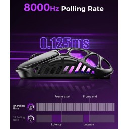 ماوس Mercury X Pro لاسلكي للألعاب بتردد 8KHz Mercury X Pro 8KHz Wireless Gaming Mouse
