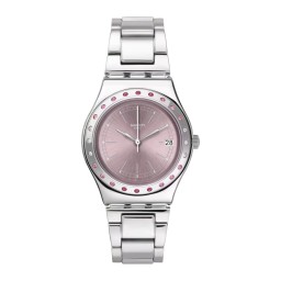 ساعة سواتش Pinkaround نسائية 33 ملم ستانلس ستيل Pinkaround Women's Watch 33 mm Stainless Steel