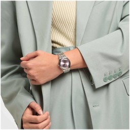 ساعة سواتش Pinkaround نسائية 33 ملم ستانلس ستيل Pinkaround Women's Watch 33 mm Stainless Steel