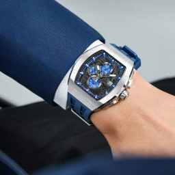 ساعة رجالية  كرونوغراف كوارتز 46.5 ملم Men's Chronograph Quartz Sapphire Watch