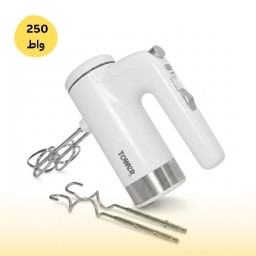 خلاط يدوي بقدرة 1200 دورة تصميم بريطاني لون ابيض electric hand blender