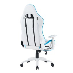 كرسي ألعاب ايه جي هورايزون - ابيض و ازرق سماوي + شريط إضاءة LED من AG RYUK بطول 5 أمتار (هدية) Gaming Chair AG Horizon - White & Skyblue + AG RYUK LED Strip Light 5M (Gift)