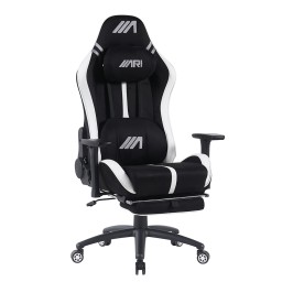 كرسي ألعاب ايه جي هورايزون - اسود و ابيض + شريط إضاءة LED من AG RYUK بطول 5 أمتار (هدية) Gaming Chair AG Horizon - Black & White + AG RYUK LED Strip Light 5M (Gift)