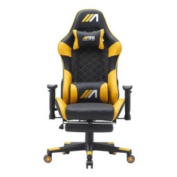 كرسي ألعاب ايه جي زيرو ون - اسود و اصفر + شريط إضاءة LED من AG RYUK بطول 5 أمتار (هدية) Gaming Chair AG01 - Black & Yellow + AG RYUK LED Strip Light 5M (Gift)