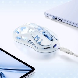 ماوس الألعاب اللاسلكي غرافاستار ميركوري M1 برو - آيس بلو GravaStar Mercury M1 Pro Wireless Gaming Mouse — Ice Blue Edition