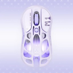 ماوس الألعاب اللاسلكي غرافاستار ميركوري M1 برو - النسخة الخاصة لافندر بيربل GravaStar Mercury M1 Pro Wireless Gaming Mouse — Special Lavender Purple Edition