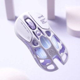 ماوس الألعاب اللاسلكي غرافاستار ميركوري M1 برو - النسخة الخاصة لافندر بيربل GravaStar Mercury M1 Pro Wireless Gaming Mouse — Special Lavender Purple Edition