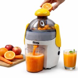 عصارة فواكه وخضروات كهربائية مع مصفاة ستانلس ستيل ونظام أمان Electric Fruit & Vegetable Juicer with Stainless Steel Filter & Safety Lock