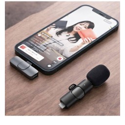 نك مايك K8 بمنفذين تايبسي / لايتنك k8 wireless microphone