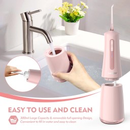 جهاز تنظيف الأسنان بالماء SEJOY وردي سعة 300ml SEJOY Water Flosser, Pink, 300ml