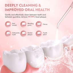 جهاز تنظيف الأسنان بالماء SEJOY وردي سعة 300ml SEJOY Water Flosser, Pink, 300ml