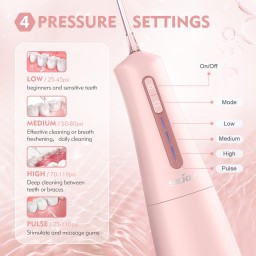 جهاز تنظيف الأسنان بالماء SEJOY وردي سعة 300ml SEJOY Water Flosser, Pink, 300ml