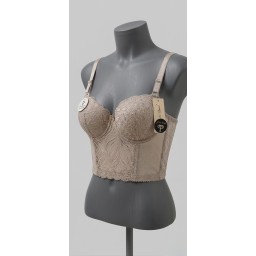 حمالة صدر سفنجة وعظم كيبور طويل دعم كامل Moda Clavel Padded Underwire Longline Bra - Full Support