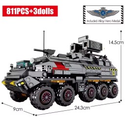 مكعبات تركيب ناقلة عسكرية مدرعة CN171 - 811 قطعة CN171 Military Truck Building Blocks 811 PCS