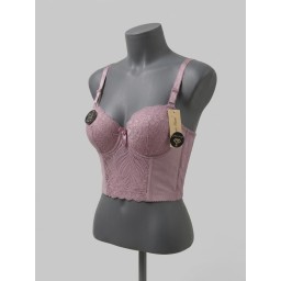 حمالة صدر سفنجة وعظم كيبور طويل دعم كامل Moda Clavel Padded Underwire Longline Bra - Full Support