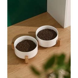 A09وعاء سيراميك مزدوج Dual Ceramic Bowl A09
