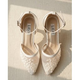 حذاء زفاف لوسين من ليلو بدبان طبي - كعب متوسط 5 سم Lilo Lucine Comfort Bridal Heels - 5cm Mid Heel