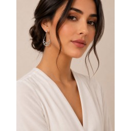 تراجي (أقراط) نسائية من الفضه الايطاليه Women’s Italian Silver Earrings 925
