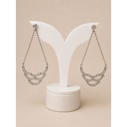 تراجي (أقراط) نسائية من الفضه الايطاليه Women’s Italian Silver Earrings 925