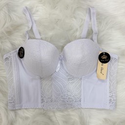 حمالة صدر سفنجة وعظم كيبور طويل دعم كامل Moda Clavel Padded Underwire Longline Bra - Full Support