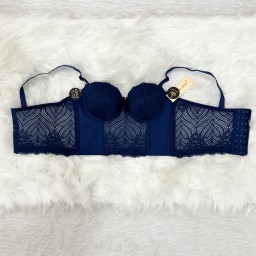 حمالة صدر سفنجة وعظم كيبور طويل دعم كامل Moda Clavel Padded Underwire Longline Bra - Full Support