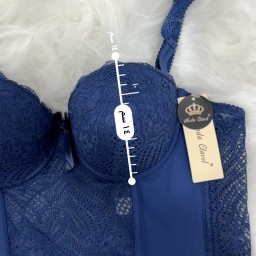 حمالة صدر سفنجة وعظم كيبور طويل دعم كامل Moda Clavel Padded Underwire Longline Bra - Full Support