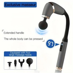 جهاز مساج الأنسجة العميقة ذو المقبض الطويل Long Handle Deep Tissue Massage Gun