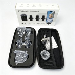 نظام ميكروفون لاسلكي ذكي للبث والتسجيل على 4 أجهزة في وقت واحد Smart Wireless Microphone System for 4 Devices Simultaneous Recording & Streaming