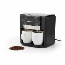صانعة قهوة كهربائية 350 مل مع كوبين وفلتر قابل للإزالة 350ml Coffee Maker with 2 Cups & Removable Filter