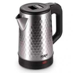 غلاية كهربائية ستانلس ستيل سعة 2 لتر بقوة 1500 واط وقاعدة 360 Electric Stainless Steel Kettle 2L 1500W with 360° Rotating Base