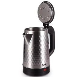 غلاية كهربائية ستانلس ستيل سعة 2 لتر بقوة 1500 واط وقاعدة 360 Electric Stainless Steel Kettle 2L 1500W with 360° Rotating Base