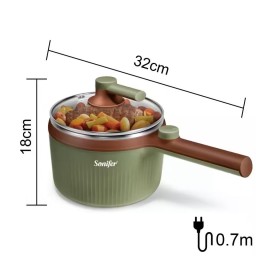 قدر كهربائي متعدد الاستخدامات سونيفر 1.2 لتر Sonifer 1.2L Stainless Steel Mini Electric Multi Cooker