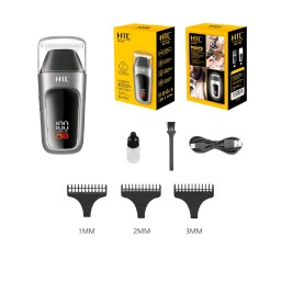 ماكينة حلاقة 119-HTC AT اللاسلكية المدمجة مع شاشةLED رقمية : HTC AT-119 RechargeableCompact Hair Clipper with LED Power Display